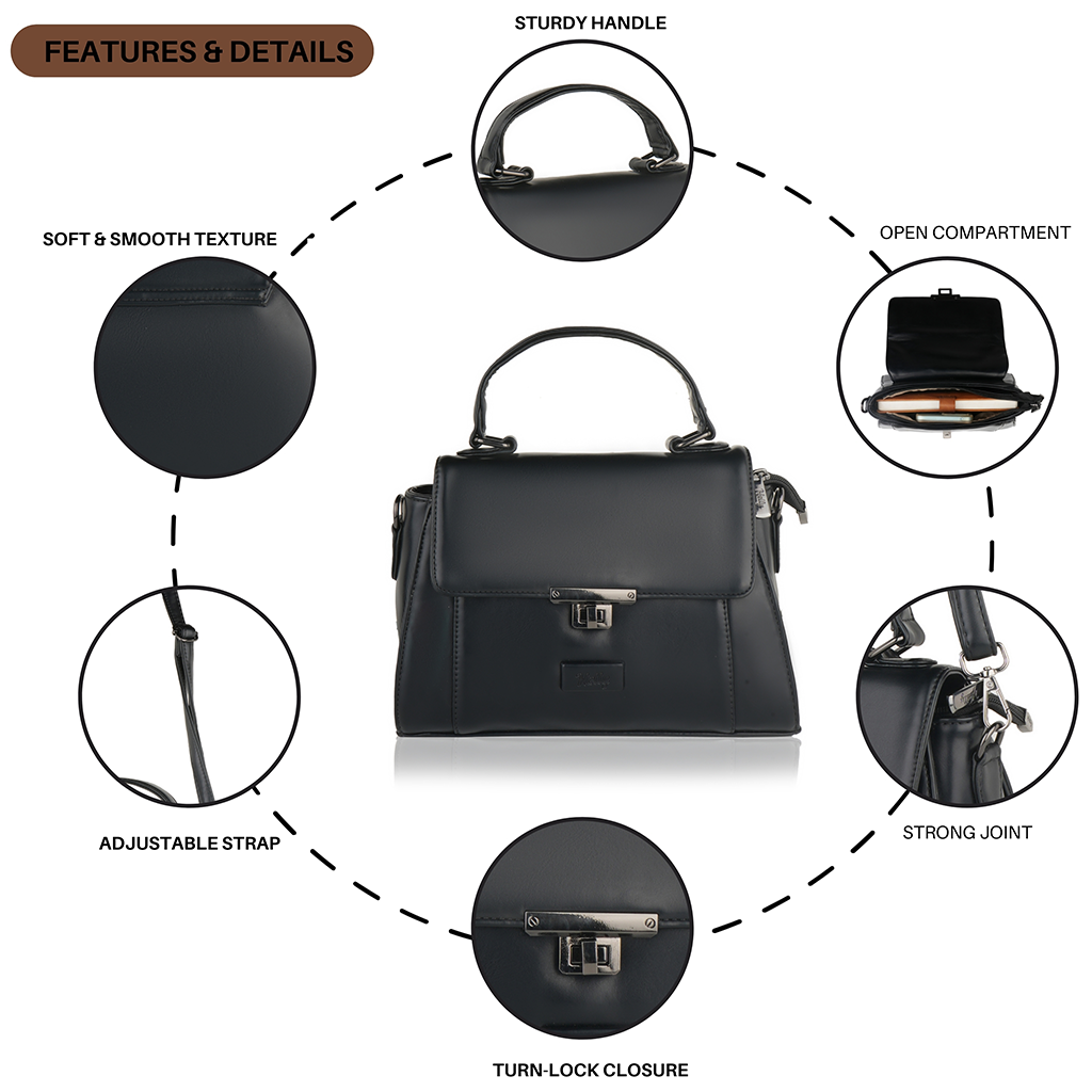 Audrey Turn-Lock Sling Handbag