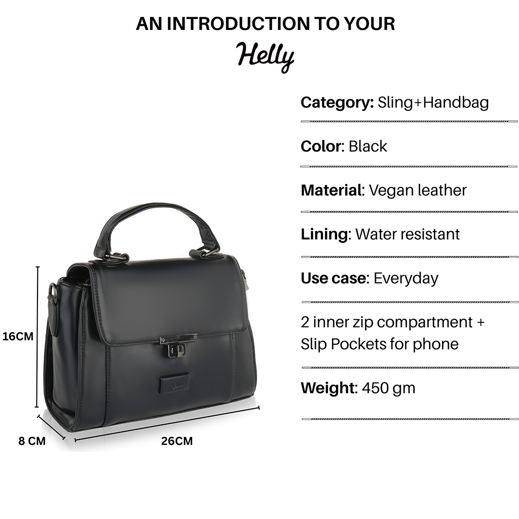 Audrey Turn-Lock Sling Handbag