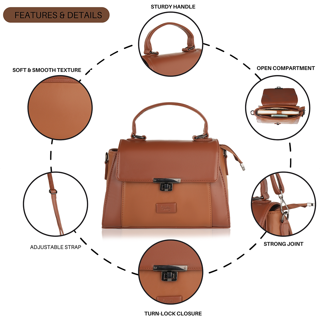 Audrey Turn-Lock Sling Handbag