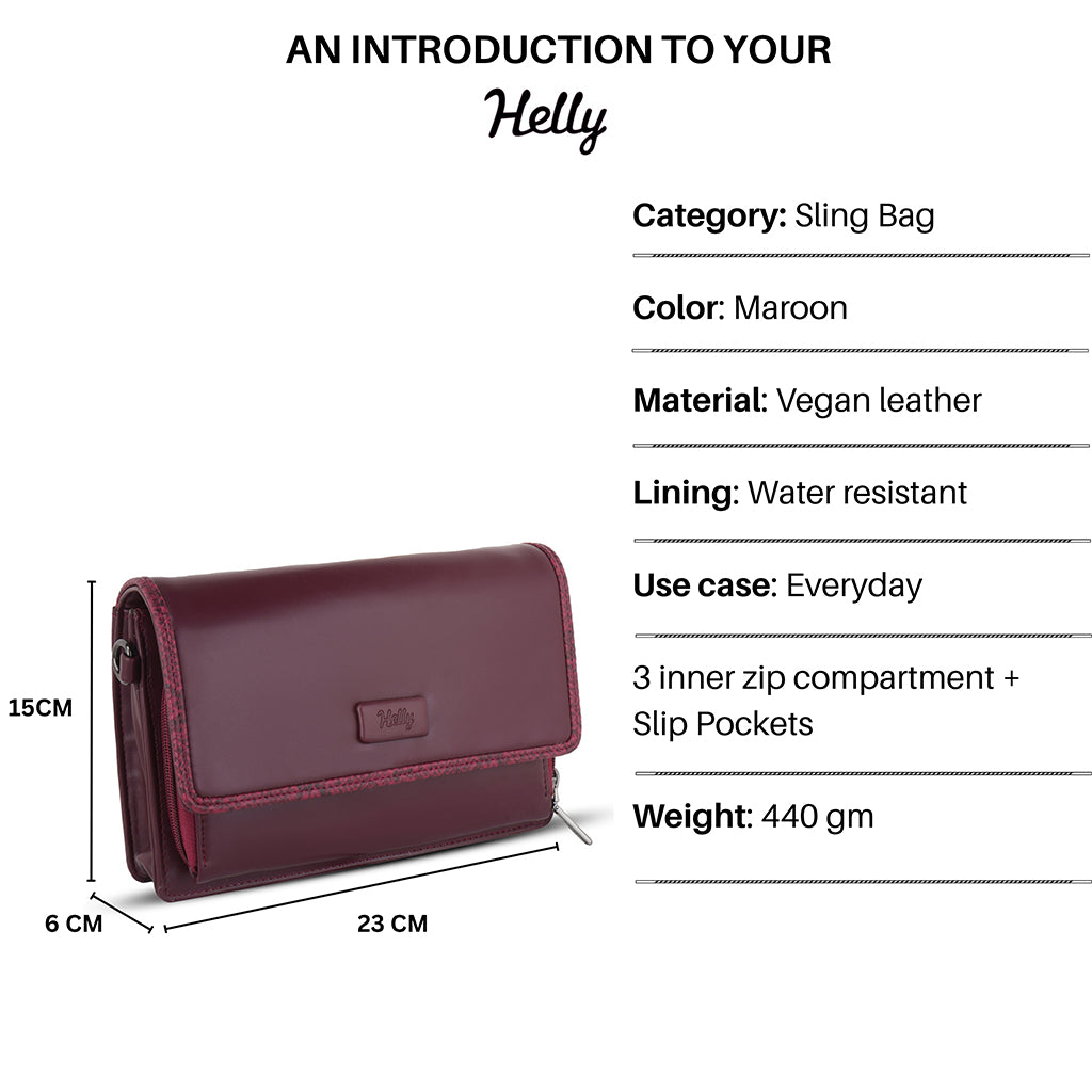 Chloe Triple Zip Sling Bag